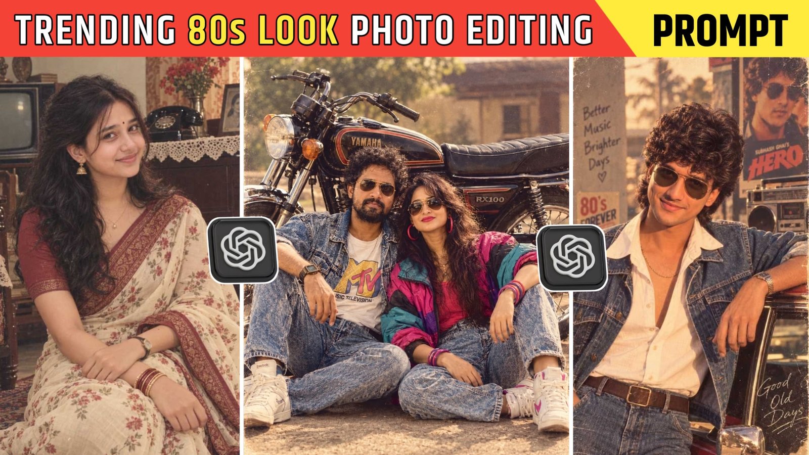 Trending 80s Look Ai Photo Editing Prompt