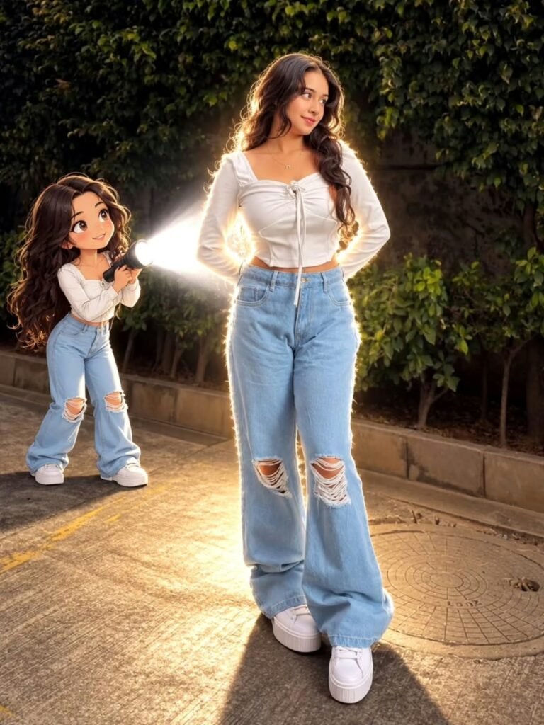 Anime Flashlight AI Photo Editing Prompt