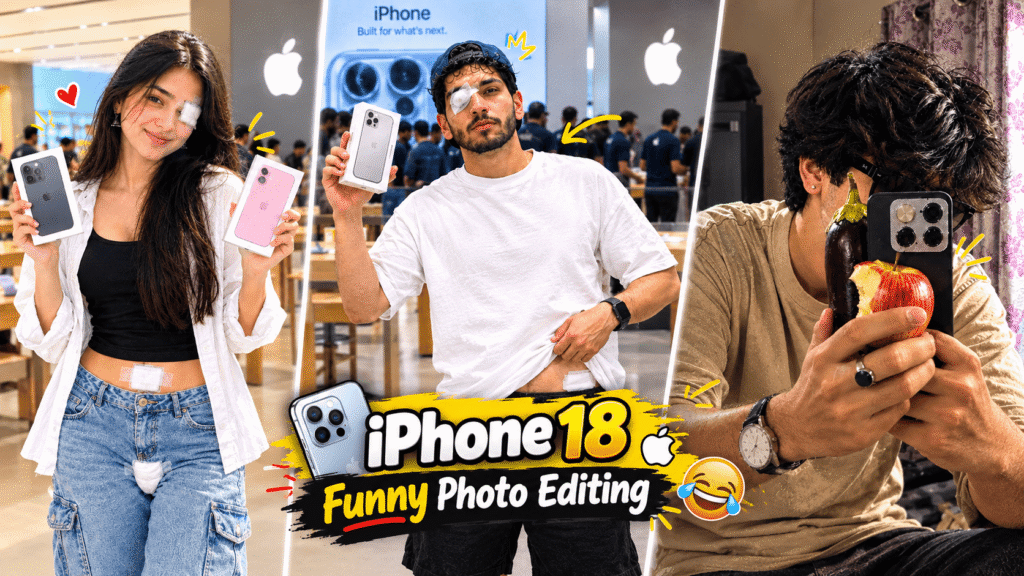 Iphone 18 Pro funny photo editing Prompt